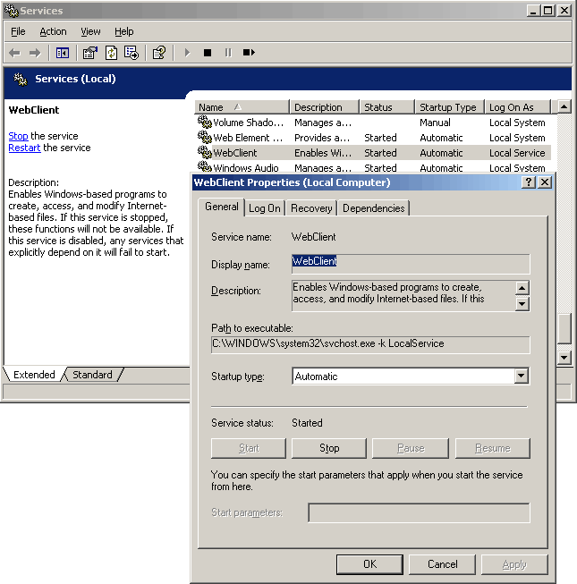 webdav server on windows 7